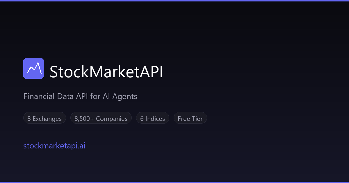 Stock Market API Pricing — Plans for AI Agents